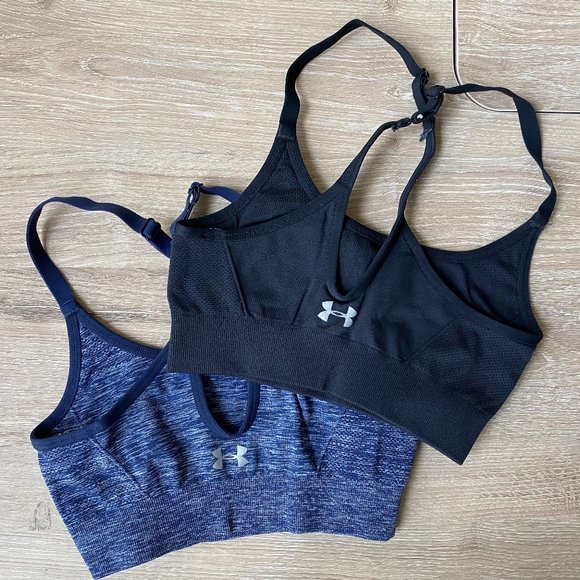Under Armour Sports Bras Set of 2 Blue Black XS - Picture 11 of 12